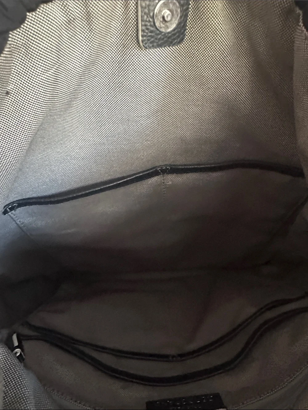 Cole Haan Zerogrand Convertible Nylon Backpack Tote in black with lime green